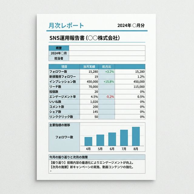 月次レポートテンプレート